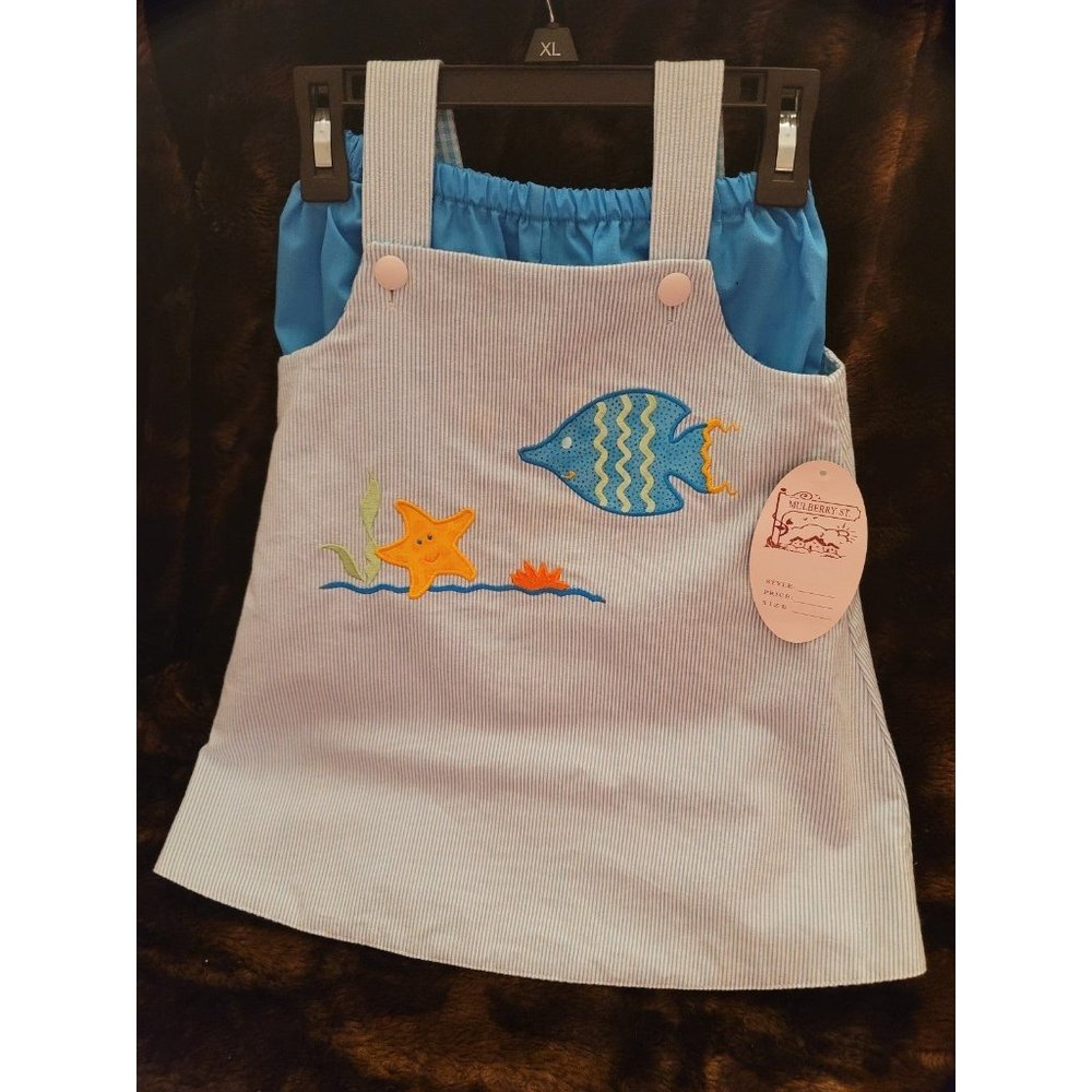 NWT Mulberry St. Girls 4T Dress Romper Bubble Boutique Summer